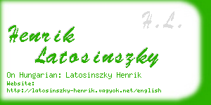 henrik latosinszky business card